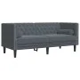 Set sofás Chesterfield con cojines 3 pzs terciopelo gris oscuro by , Sofas - Ref: Foro24-3209282, Price: 801,07 €, Discount: %