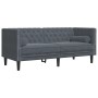 Set sofás Chesterfield con cojines 3 pzs terciopelo gris oscuro von , Sofas - Ref: Foro24-3209282, Preis: 646,99 €, Rabatt: %