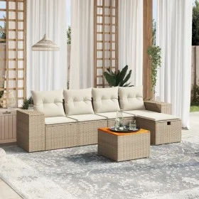 Juego de sofás jardín con cojines 6 pzas ratán sintético beige von , Gartensets - Ref: Foro24-3265167, Preis: 406,27 €, Rabat...