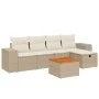 Juego de sofás jardín con cojines 6 pzas ratán sintético beige by , Garden sets - Ref: Foro24-3265167, Price: 406,28 €, Disco...
