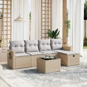 Juego de sofás jardín con cojines beige mezcla 6 pzas ratán PE von , Gartensets - Ref: Foro24-3263785, Preis: 358,77 €, Rabat...