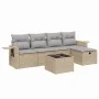 Juego de sofás jardín con cojines beige mezcla 6 pzas ratán PE by , Garden sets - Ref: Foro24-3263785, Price: 358,77 €, Disco...