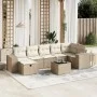Juego de sofás de jardín con cojines beige 8 pzas ratán PE by , Garden sets - Ref: Foro24-3264464, Price: 550,90 €, Discount: %