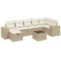 Juego de sofás de jardín con cojines beige 8 pzas ratán PE by , Garden sets - Ref: Foro24-3264464, Price: 550,90 €, Discount: %
