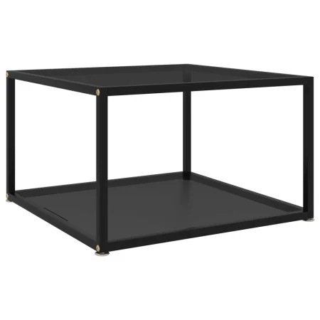 Black tempered glass coffee table 60x60x35 cm by vidaXL, Coffee table - Ref: Foro24-322888, Price: 71,60 €, Discount: %