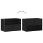 Mueble de TV metal y madera de ingeniería negro 60x31x39,5 cm von , TV-Möbel - Ref: Foro24-848909, Preis: 52,86 €, Rabatt: %