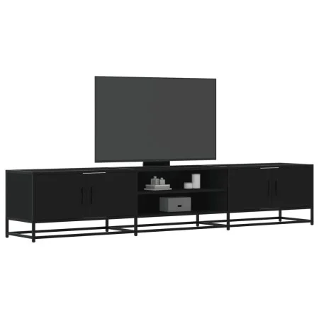 Mueble para TV madera de ingeniería negro 210x35x41 cm by , TV Furniture - Ref: Foro24-3300780, Price: 124,34 €, Discount: %
