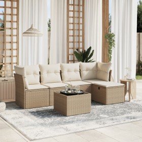 Juego de sofás jardín con cojines 6 pzas ratán sintético beige von , Gartensets - Ref: Foro24-3263144, Preis: 377,73 €, Rabat...