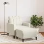 Sillón con taburete terciopelo crema 60 cm by , Sofas - Ref: Foro24-3278265, Price: 199,90 €, Discount: %