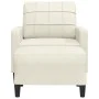 Sillón con taburete terciopelo crema 60 cm by , Sofas - Ref: Foro24-3278265, Price: 199,90 €, Discount: %