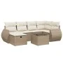 Set sofás de jardín 7 piezas y cojines ratán sintético beige by , Garden sets - Ref: Foro24-3264114, Price: 547,20 €, Discoun...