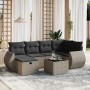 Set de sofás de jardín 7 piezas con cojines ratán PE gris von , Gartensets - Ref: Foro24-3264116, Preis: 434,38 €, Rabatt: %
