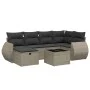 Set de sofás de jardín 7 piezas con cojines ratán PE gris von , Gartensets - Ref: Foro24-3264116, Preis: 442,61 €, Rabatt: %