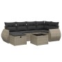 Set de sofás de jardín 7 piezas con cojines ratán PE gris von , Gartensets - Ref: Foro24-3264116, Preis: 434,38 €, Rabatt: %
