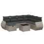 Set de sofás de jardín 8 pzas y cojines ratán sintético gris by , Garden sets - Ref: Foro24-3264156, Price: 495,20 €, Discoun...