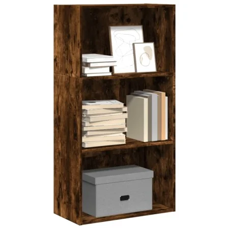 Estantería madera de ingeniería roble ahumado 60x30x114 cm de , Librerías y estanterías - Ref: Foro24-857903, Precio: 50,87 €...