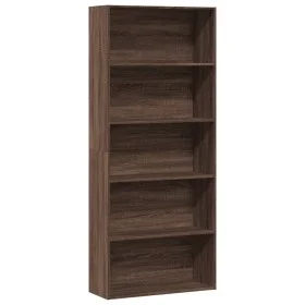 Estantería madera ingeniería roble marrón 80x30x189 cm by , Bookcases and shelves - Ref: Foro24-3314675, Price: 92,79 €, Disc...