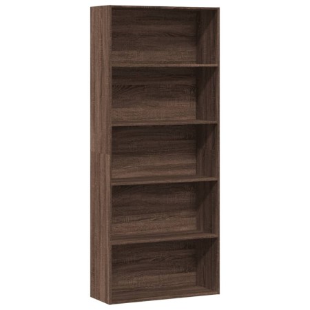 Estantería madera ingeniería roble marrón 80x30x189 cm by , Bookcases and shelves - Ref: Foro24-3314675, Price: 95,64 €, Disc...
