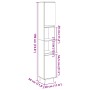 Armario de baño madera contrachapada gris hormigón 30x30x190 cm by , Bathroom furniture - Ref: Foro24-857195, Price: 78,27 €,...