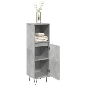 Armario de baño madera contrachapada gris hormigón 30x30x100 cm von , Badezimmermöbel - Ref: Foro24-857207, Preis: 46,42 €, R...