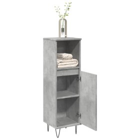 Armario de baño madera contrachapada gris hormigón 30x30x100 cm by , Bathroom furniture - Ref: Foro24-857207, Price: 47,23 €,...
