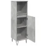 Armario de baño madera contrachapada gris hormigón 30x30x100 cm by , Bathroom furniture - Ref: Foro24-857207, Price: 46,32 €,...
