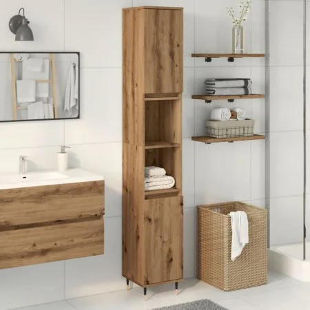 Armario de baño madera contrachapada roble artisan 30x30x190 cm by , Bathroom furniture - Ref: Foro24-857197, Price: 106,03 €...