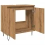 Armario de baño madera de ingeniería roble artisan 58x33x60 cm by , Bathroom furniture - Ref: Foro24-857218, Price: 55,09 €, ...