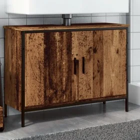 Armario lavabo baño madera ingeniería envejecida 80x30x60 cm von , Badezimmerwaschtische - Ref: Foro24-857700, Preis: 65,38 €...