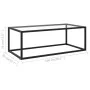 Mesa de centro negra con vidrio templado 100x50x35 cm de vidaXL, Mesas de centro - Ref: Foro24-322879, Precio: 78,27 €, Descu...