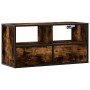 Mueble TV metal y madera contrachapada roble humo 80x31x39,5 cm von , TV-Möbel - Ref: Foro24-848921, Preis: 61,02 €, Rabatt: %