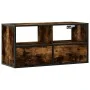 Mueble TV metal y madera contrachapada roble humo 80x31x39,5 cm by , TV Furniture - Ref: Foro24-848921, Price: 49,56 €, Disco...
