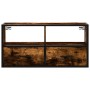 Mueble TV metal y madera contrachapada roble humo 80x31x39,5 cm von , TV-Möbel - Ref: Foro24-848921, Preis: 61,02 €, Rabatt: %