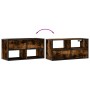Mueble TV metal y madera contrachapada roble humo 80x31x39,5 cm von , TV-Möbel - Ref: Foro24-848921, Preis: 61,02 €, Rabatt: %