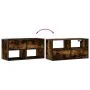 Mueble TV metal y madera contrachapada roble humo 80x31x39,5 cm by , TV Furniture - Ref: Foro24-848921, Price: 49,56 €, Disco...
