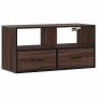 Mueble TV madera ingeniería y metal marrón roble 80x31x39,5 cm von , TV-Möbel - Ref: Foro24-848923, Preis: 62,88 €, Rabatt: %