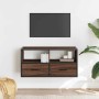 Mueble TV madera ingeniería y metal marrón roble 80x31x39,5 cm von , TV-Möbel - Ref: Foro24-848923, Preis: 62,88 €, Rabatt: %
