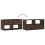 Mueble TV madera ingeniería y metal marrón roble 80x31x39,5 cm by , TV Furniture - Ref: Foro24-848923, Price: 51,09 €, Discou...