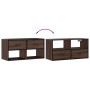 Mueble TV madera ingeniería y metal marrón roble 80x31x39,5 cm von , TV-Möbel - Ref: Foro24-848923, Preis: 62,88 €, Rabatt: %