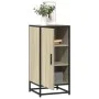 Aparador madera ingeniería y metal roble Sonoma 35,5x35x76 cm by , Sideboards - Ref: Foro24-848940, Price: 56,62 €, Discount: %
