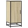 Aparador madera ingeniería y metal roble Sonoma 35,5x35x76 cm by , Sideboards - Ref: Foro24-848940, Price: 56,62 €, Discount: %