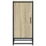 Aparador madera ingeniería y metal roble Sonoma 35,5x35x76 cm by , Sideboards - Ref: Foro24-848940, Price: 57,37 €, Discount: %