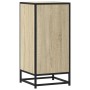 Aparador madera ingeniería y metal roble Sonoma 35,5x35x76 cm by , Sideboards - Ref: Foro24-848940, Price: 57,37 €, Discount: %