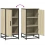 Aparador madera ingeniería y metal roble Sonoma 35,5x35x76 cm by , Sideboards - Ref: Foro24-848940, Price: 56,62 €, Discount: %