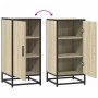 Aparador madera ingeniería y metal roble Sonoma 35,5x35x76 cm by , Sideboards - Ref: Foro24-848940, Price: 57,37 €, Discount: %