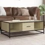 Mesa de centro madera ingeniería metal roble Sonoma 100x57x35cm de , Mesas de centro - Ref: Foro24-848760, Precio: 71,87 €, D...