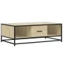 Mesa de centro madera ingeniería metal roble Sonoma 100x57x35cm de , Mesas de centro - Ref: Foro24-848760, Precio: 71,87 €, D...