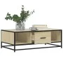 Mesa de centro madera ingeniería metal roble Sonoma 100x57x35cm de , Mesas de centro - Ref: Foro24-848760, Precio: 71,87 €, D...