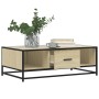 Mesa de centro madera ingeniería metal roble Sonoma 100x57x35cm by , Coffee table - Ref: Foro24-848760, Price: 72,75 €, Disco...