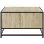 Mesa de centro madera ingeniería metal roble Sonoma 100x57x35cm de , Mesas de centro - Ref: Foro24-848760, Precio: 71,87 €, D...